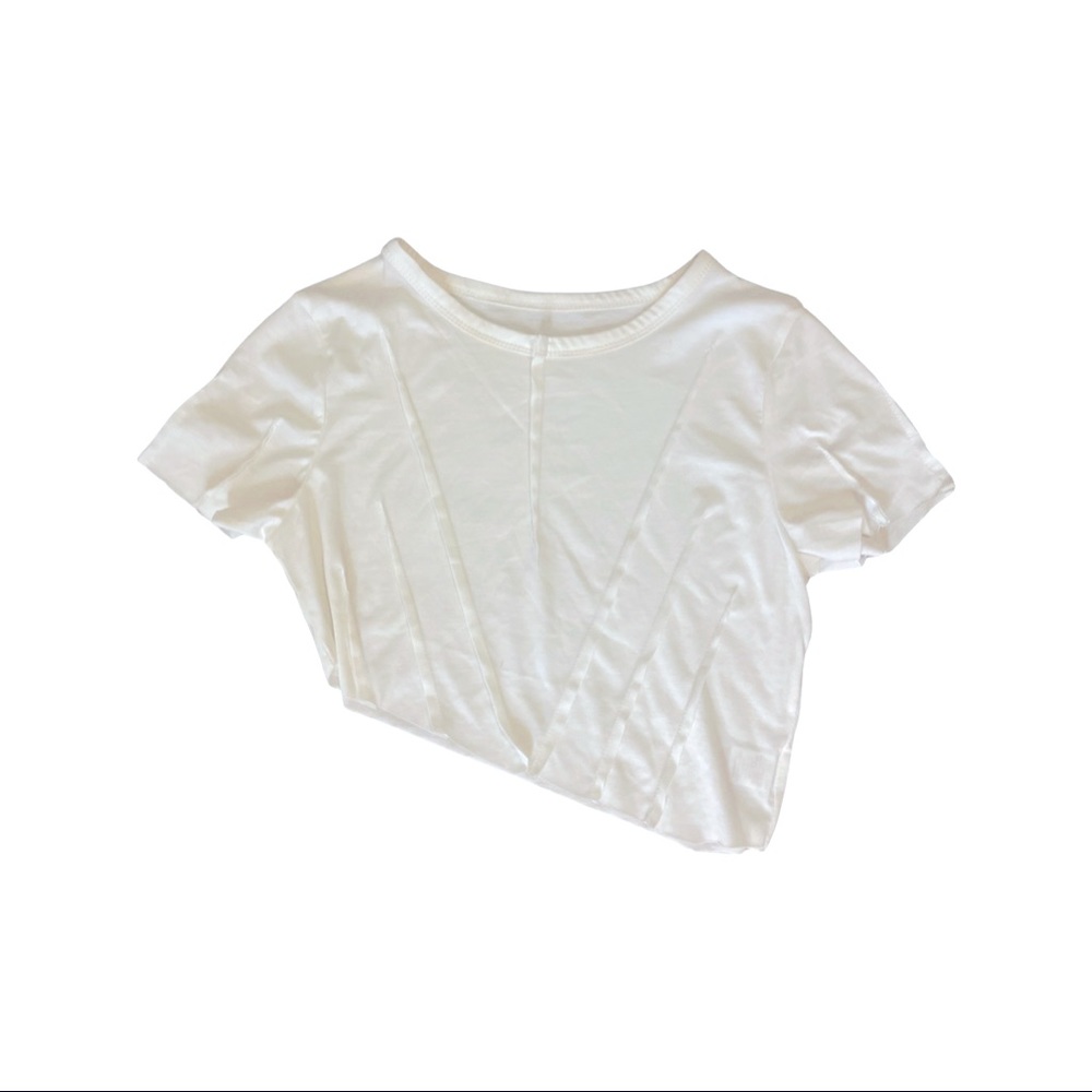 White asymmetrical shirt